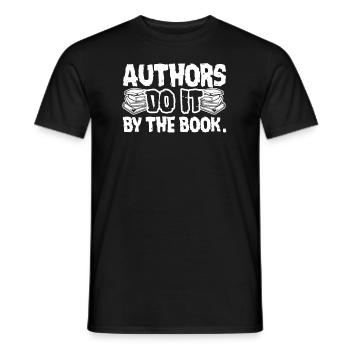 Book Authors Do It By the Book - Men's T-Shirt - black - Front - AI Model Male 178 light (178cm)