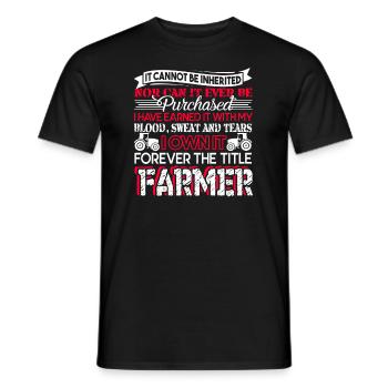 Farmer Forever The Title Farmer - Men's T-Shirt - black - Front - AI Model Male 178 light (178cm)