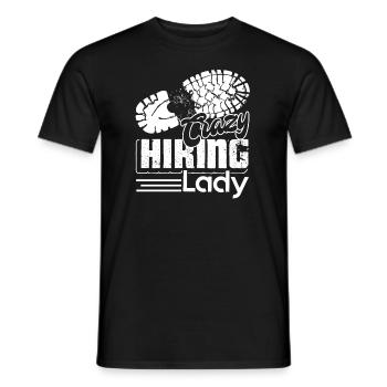 Hiking Crazy Hiking Lady - Men's T-Shirt - black - Front - AI Model Male 178 light (178cm)
