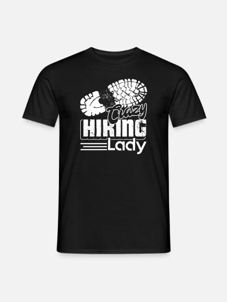 Hiking Crazy Hiking Lady - Men's T-Shirt - black