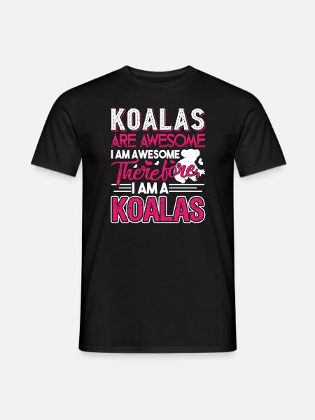 Koala Koalas Are Awesome - Men's T-Shirt - black