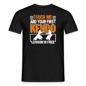 Kendo First Kendo Lesson Is Free - Men's T-Shirt - black - Front - AI Model Male 178 light (178cm)