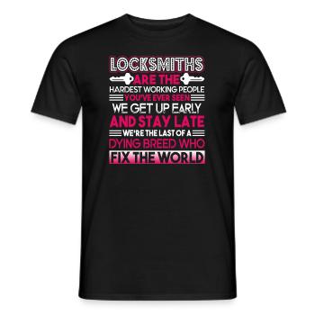 Locksmiths Are The Hardest Working People - Men's T-Shirt - black - Front - AI Model Male 178 light (178cm)