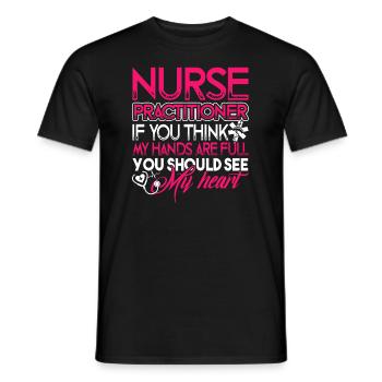 Nurse Practitioner Nurse Practitioner Heart - Men's T-Shirt - black - Front - AI Model Male 178 light (178cm)