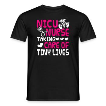 Nicu Nurse Nicu Nurse Taking Care Of Tiny Lives - Men's T-Shirt - black - Front - AI Model Male 178 light (178cm)