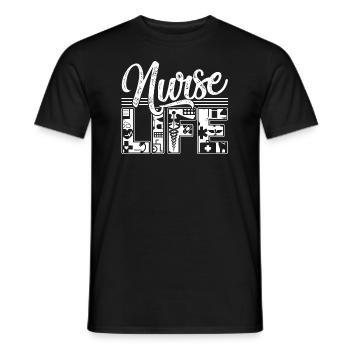 Nurse Life The Best Life In The World - Men's T-Shirt - black - Front - AI Model Male 178 light (178cm)