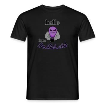 Hello from the other side - Männer T-Shirt - Schwarz - Vorne - AI Model Male 178 light (178cm)