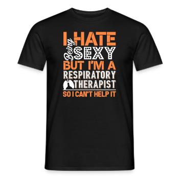 Respiratory Therapist Sexy Respiratory Therapist - Men's T-Shirt - black - Front - AI Model Male 178 light (178cm)