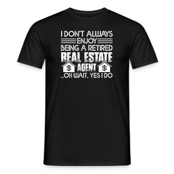 Real Estate Retired Real Estate Agent - Men's T-Shirt - black - Front - AI Model Male 178 light (178cm)