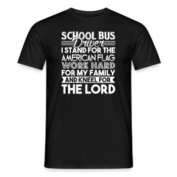 School Bus Driver School Bus Driver Stand For - Men's T-Shirt - black - Front - AI Model Male 178 light (178cm)