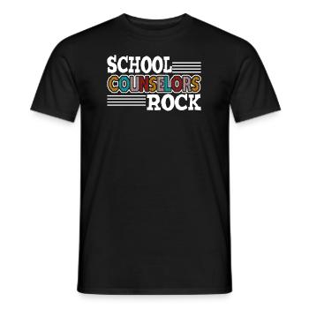 School Counselor School Counselors Rock - Men's T-Shirt - black - Front - AI Model Male 178 light (178cm)