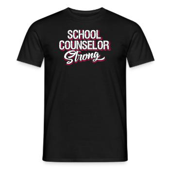 School Counselor School Counselor Strong - Men's T-Shirt - black - Front - AI Model Male 178 light (178cm)