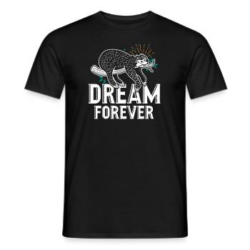 Sloth Sloth Sleeping Dream Forever - Men's T-Shirt - black - Front - AI Model Male 178 light (178cm)