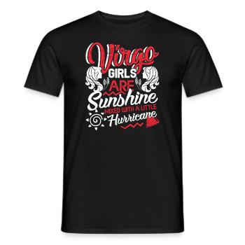 Virgo Virgo Girls Are Sunshine - Men's T-Shirt - black - Front - AI Model Male 178 light (178cm)
