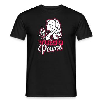 Virgo Virgo Power Lady - Men's T-Shirt - black - Front - AI Model Male 178 light (178cm)