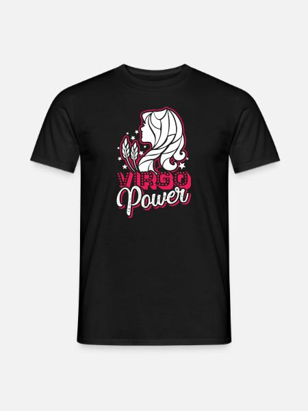 Virgo Virgo Power Lady - Men's T-Shirt - black