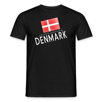 Denmark Danmark - Men's T-Shirt - black - Front - AI Model Male 178 light (178cm)