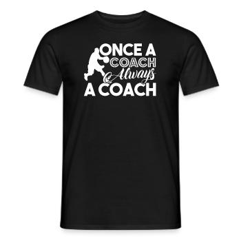 Basketball Always A Basketball Coach - Men's T-Shirt - black - Front - AI Model Male 178 light (178cm)