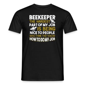 Beekeeper The Hardest Part Of Beekeeper - Men's T-Shirt - black - Front - AI Model Male 178 light (178cm)