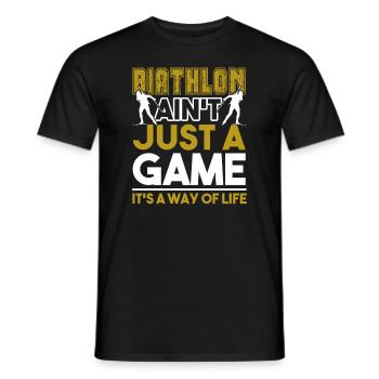 Biathlon Biathlon Is A Way Of Life - Men's T-Shirt - black - Front - AI Model Male 178 light (178cm)