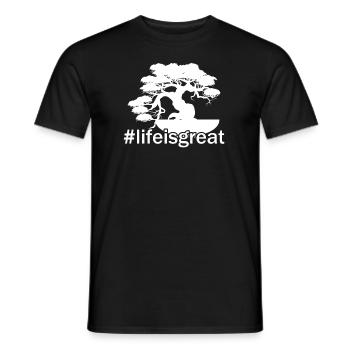 Bonsai Bonsai Life Is Great - Men's T-Shirt - black - Front - AI Model Male 178 light (178cm)
