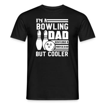 Bowling Bowling Dad Is Cooler - Men's T-Shirt - black - Front - AI Model Male 178 light (178cm)