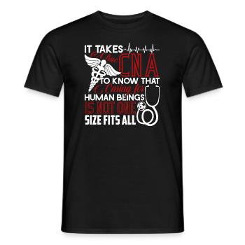 CNA It Takes A True CNA To Know That - Men's T-Shirt - black - Front - AI Model Male 178 light (178cm)