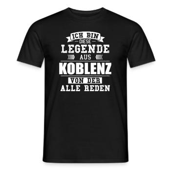 Stadt Koblenz Deutschland Legende Spruch - Männer T-Shirt - Schwarz - Vorne - AI Model Male 178 light (178cm)
