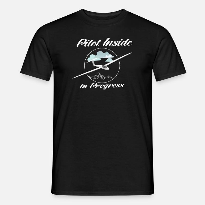 PILOT INSIDE IN BEARBEITUNG - Männer T-Shirt - Schwarz