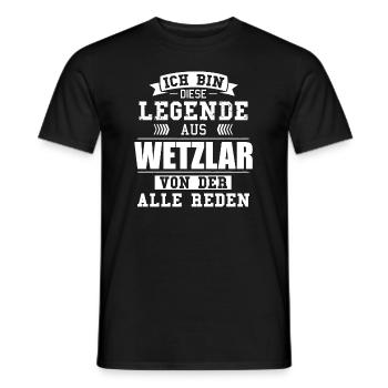 Stadt Wetzlar Deutschland Legende Spruch - Männer T-Shirt - Schwarz - Vorne - AI Model Male 178 light (178cm)