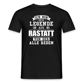 Stadt Rastatt Deutschland Legende Spruch - Männer T-Shirt - Schwarz - Vorne - AI Model Male 178 light (178cm)