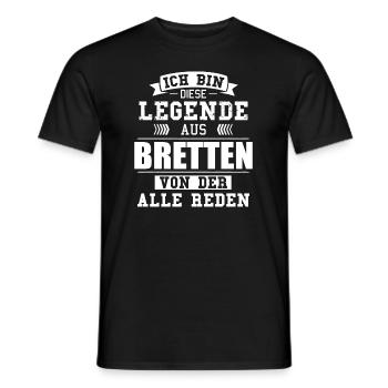 Stadt Bretten Deutschland Legende Spruch - Männer T-Shirt - Schwarz - Vorne - AI Model Male 178 light (178cm)