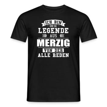 Stadt Merzig Deutschland Legende Spruch - Männer T-Shirt - Schwarz - Vorne - AI Model Male 178 light (178cm)