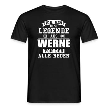 Stadt Werne Deutschland Legende Spruch - Männer T-Shirt - Schwarz - Vorne - AI Model Male 178 light (178cm)