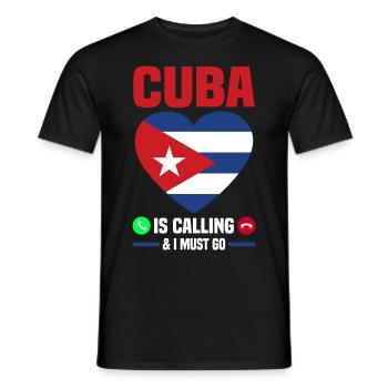 Kuba Flagge | Kubaner Kubanisch Karibik Geschenk - Männer T-Shirt - Schwarz - Vorne - AI Model Male 178 light (178cm)