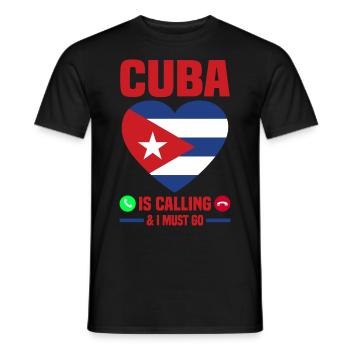 Kuba - Männer T-Shirt - Schwarz - Vorne - AI Model Male 178 light (178cm)