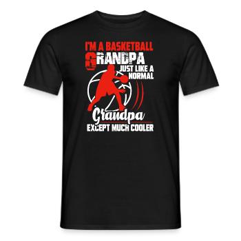 Basketball Basketball Grandpa Is Cooler - Men's T-Shirt - black - Front - AI Model Male 178 light (178cm)