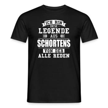 Stadt Schortens Deutschland Legende Spruch - Männer T-Shirt - Schwarz - Vorne - AI Model Male 178 light (178cm)