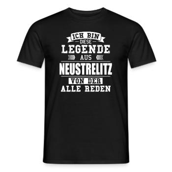Stadt Neustrelitz Deutschland Legende Spruch - Männer T-Shirt - Schwarz - Vorne - AI Model Male 178 light (178cm)