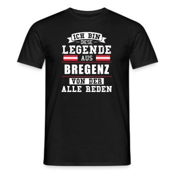 Stadt Bregenz Österreich Legende Spruch - Männer T-Shirt - Schwarz - Vorne - AI Model Male 178 light (178cm)