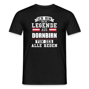 Stadt Dornbirn Österreich Legende Spruch - Männer T-Shirt - Schwarz - Vorne - AI Model Male 178 light (178cm)