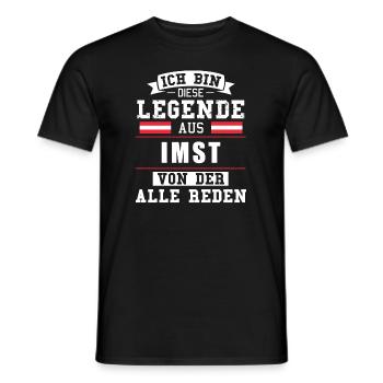 Stadt Imst Österreich Legende Spruch - Männer T-Shirt - Schwarz - Vorne - AI Model Male 178 light (178cm)