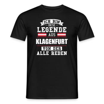 Stadt Klagenfurt Österreich Legende Spruch - Männer T-Shirt - Schwarz - Vorne - AI Model Male 178 light (178cm)