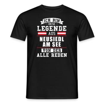 Stadt Neusiedl am See Österreich Legende Spruch - Männer T-Shirt - Schwarz - Vorne - AI Model Male 178 light (178cm)
