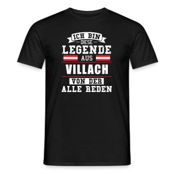 Stadt Villach Österreich Legende Spruch - Männer T-Shirt - Schwarz - Vorne - AI Model Male 178 light (178cm)