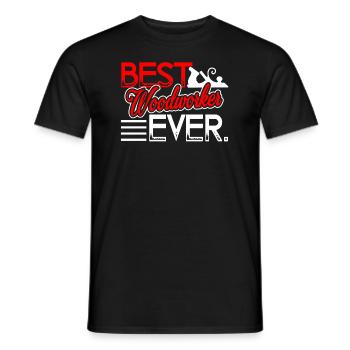 Woodworking Best Woodworker Ever - Men's T-Shirt - black - Front - AI Model Male 178 light (178cm)