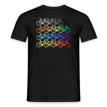Ride a bike - Men's T-Shirt - black - Front - AI Model Male 178 light (178cm)
