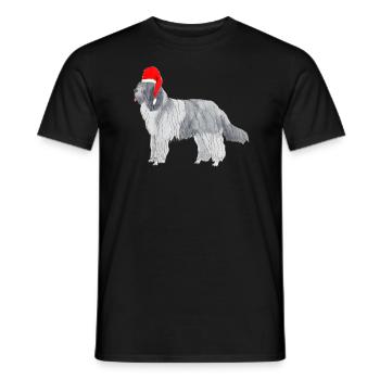 Schapendo's Christmas Dog - Men's T-Shirt - black - Front - AI Model Male 178 light (178cm)