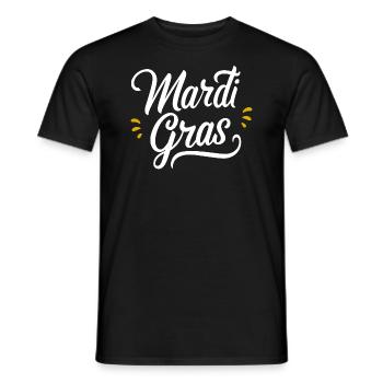 Mardi Gras - T-shirt homme - noir - Devant - AI Model Male 178 light (178cm)