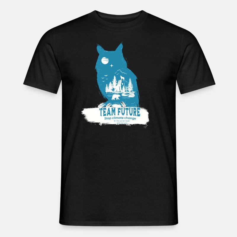 Team Future - stop climate change - Männer T-Shirt - Schwarz